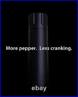 Pepper Cannon -Professional Grade Heavy Duty High Output Pepper Mill Black