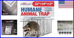 Professional Grade 32 Heavy Duty Animal Cage Trap for Opposums & Groundhogs
