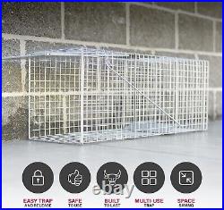 Professional Grade 32 Heavy Duty Animal Cage Trap for Opposums & Groundhogs