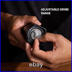 Professional Grade Heavy Duty Pepper Mill Grinde Refillable Aluminum Mono-Chrome
