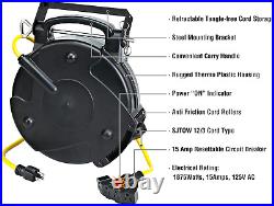 Proreel Professional Grade Proreel 8665TFQ Heavy Duty Retractable Extension Cord