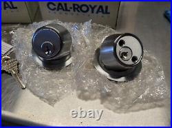 Qty4 CAL-ROYAL CB162 US26D Double Cylinder Deadbolt GRADE 2 HEAVY DUTY SC1 KD