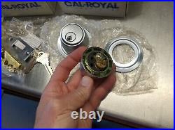 Qty4 CAL-ROYAL CB162 US26D Double Cylinder Deadbolt GRADE 2 HEAVY DUTY SC1 KD