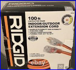 RIDGID 100ft. 10/3 heavy duty contractor grade indoor/outdoor Extension Cord