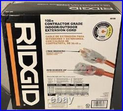 RIDGID 100ft. 10/3 heavy duty contractor grade indoor/outdoor Extension Cord