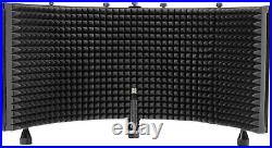 Recording Studio Microphone Isolation Shield + Heavy Duty Tripod Stand