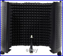Recording Studio Microphone Isolation Shield + Heavy Duty Tripod Stand