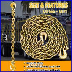 Safety Binder Chain with Grade 8016 Ft Heavy Duty Chains Holder with 1/2 Inch C