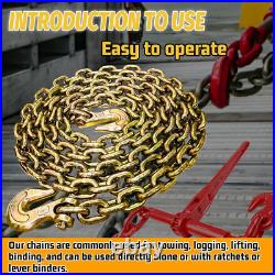 Safety Binder Chain with Grade 8016 Ft Heavy Duty Chains Holder with 1/2 Inch C