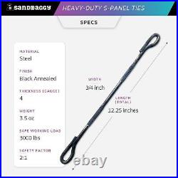 Sandbaggy 8 Heavy-Duty S-Panel Tie Concrete Loop Ties Construction Grade
