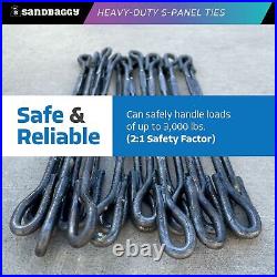 Sandbaggy 8 Heavy-Duty S-Panel Tie Concrete Loop Ties Construction Grade