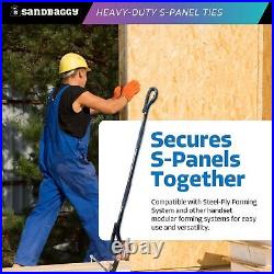 Sandbaggy 8 Heavy-Duty S-Panel Tie Concrete Loop Ties Construction Grade
