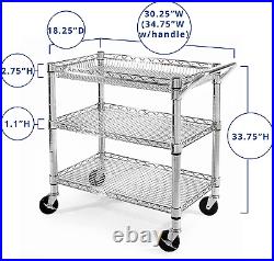 Seville Classics Heavy-Duty Commercial-Grade Utility Cart, NSF Listed