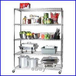 Seville Classics UltraDurable Commercial Grade 5-Tier NSF Steel Wire Shelving