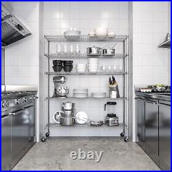 Seville Classics UltraDurable Commercial Grade 5-Tier NSF Steel Wire Shelving