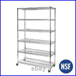 Seville Classics UltraDurable Commercial Grade 6-Tier NSF Steel Wire Shelving