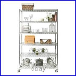 Seville Classics UltraDurable Commercial Grade 6-Tier NSF Steel Wire Shelving