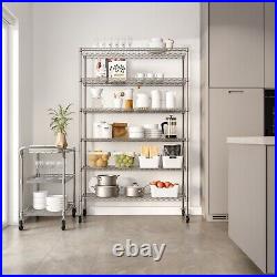 Seville Classics UltraDurable Commercial Grade 6-Tier NSF Steel Wire Shelving