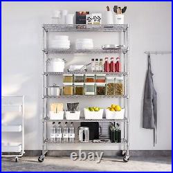 Seville Classics UltraDurable Commercial Grade 6-Tier NSF Steel Wire Shelving