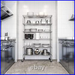 Seville Classics UltraDurable Commercial Grade 6-Tier NSF Steel Wire Shelving