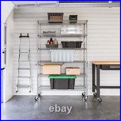 Seville Classics UltraDurable Commercial Grade 6-Tier NSF Steel Wire Shelving