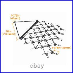 Steel Drag Harrow 4X4FT Heavy Duty Chain For ATV UTV Tractor Leveling Grading