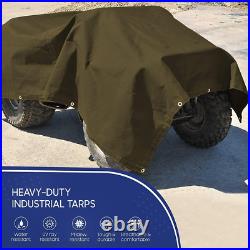 Tarps Now 16X20 Ft Heavy Duty Canvas Tarp 20 MIL Commercial Grade, Tear Resist