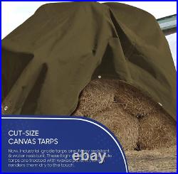 Tarps Now 16X20 Ft Heavy Duty Canvas Tarp 20 MIL Commercial Grade, Tear Resist