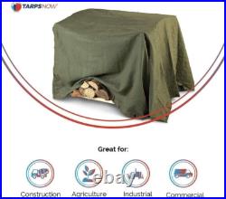 Tarps Now 16X20 Ft Heavy Duty Canvas Tarp 20 MIL Commercial Grade, Tear Resist