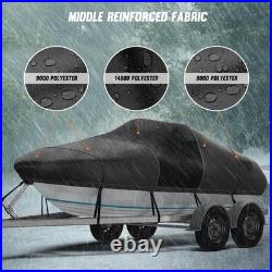 Trailerable Boat Cover Waterproof Heavy Duty Marine Grade Dust V-Hull Runabout