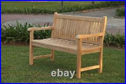 Two Person Bench 48X37X25- Heavy Duty Build A Grade Wood-Brass Hardware