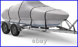 Upgrade Heavy Duty Waterproof 1200D Boat Cover Marine Grade Fit V-Hull Bass Boat