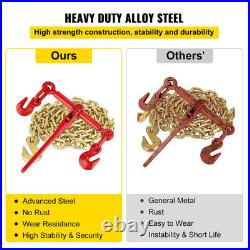 VEVOR Chain Load Binder 5/16-3/8 inch Grade 80 Chain Binders Tie Down 4 Pieces