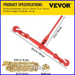VEVOR Chain Load Binder 5/16-3/8 inch Grade 80 Chain Binders Tie Down 4 Pieces