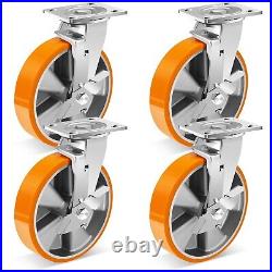 WEIBIDA 8 Inch Heavy Duty Casters Set of 4, Industrial Grade Casters NEW