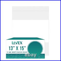 WHITE BLOCK HEAVY DUTY 2 Mil Clear Zip Seal Bags Reclosable Top Lock Plastic