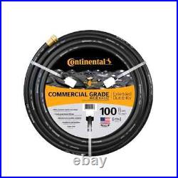 Water Hose Commercial Grade Rubber Black Heavy Duty New 5/8 In. Dia X 100 Ft
