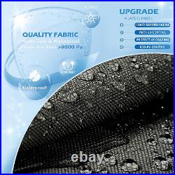 Waterproof 1200D PU Boat Cover with Motor Cover, 17-19' Heavy Duty Marine Grade
