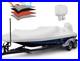 Waterproof 1200D PU Boat Cover with Motor Cover, 17-19' Marine Grade Heavy Duty