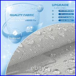 Waterproof 1200D PU Boat Cover with Motor Cover, 17-19' Marine Grade Heavy Duty