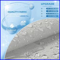 Waterproof 1200D PU Boat Cover with Motor Cover, 17-19' Marine Grade Heavy Duty