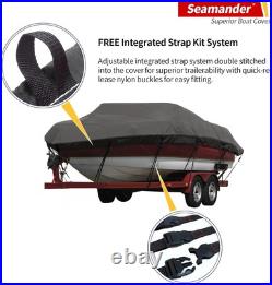 Waterproof Boat Cover Marine Grade Heavy Duty Canvas Fits 20-22 ft Boats